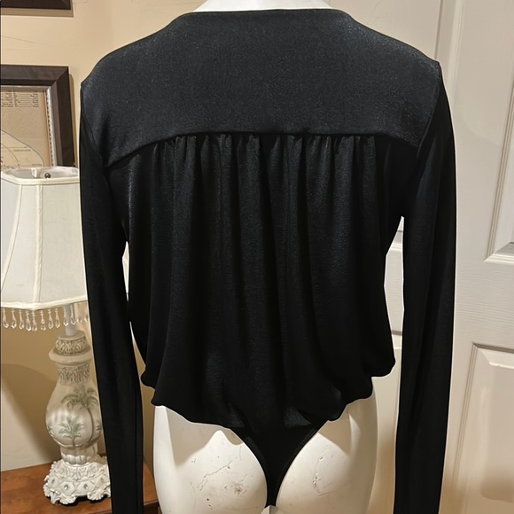 Free People Intimately  Black Wrap Bodysuit. Medium - Picture 4 of 7